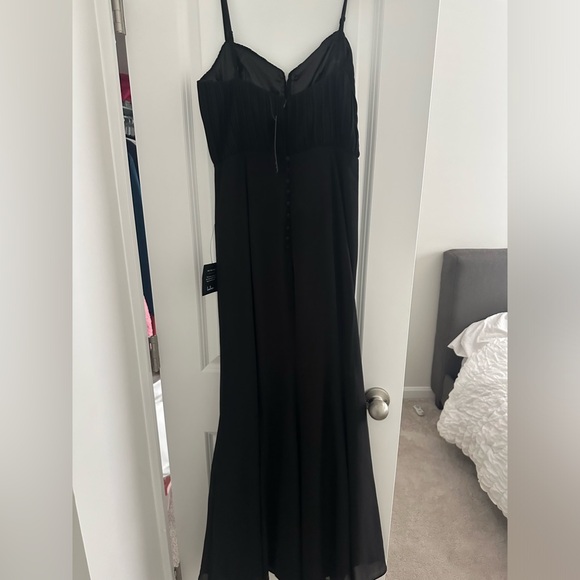 Sweetest Splendor Black Pleated Bustier Maxi Dress - Picture 3 of 5